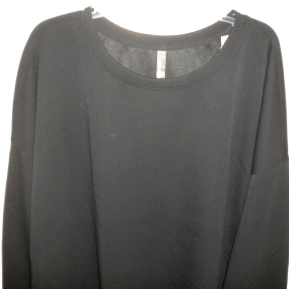 Mondetta Women's Plus Size 2X Black Scuba Crewneck Sweatshirt NWT - Picture 3 of 5